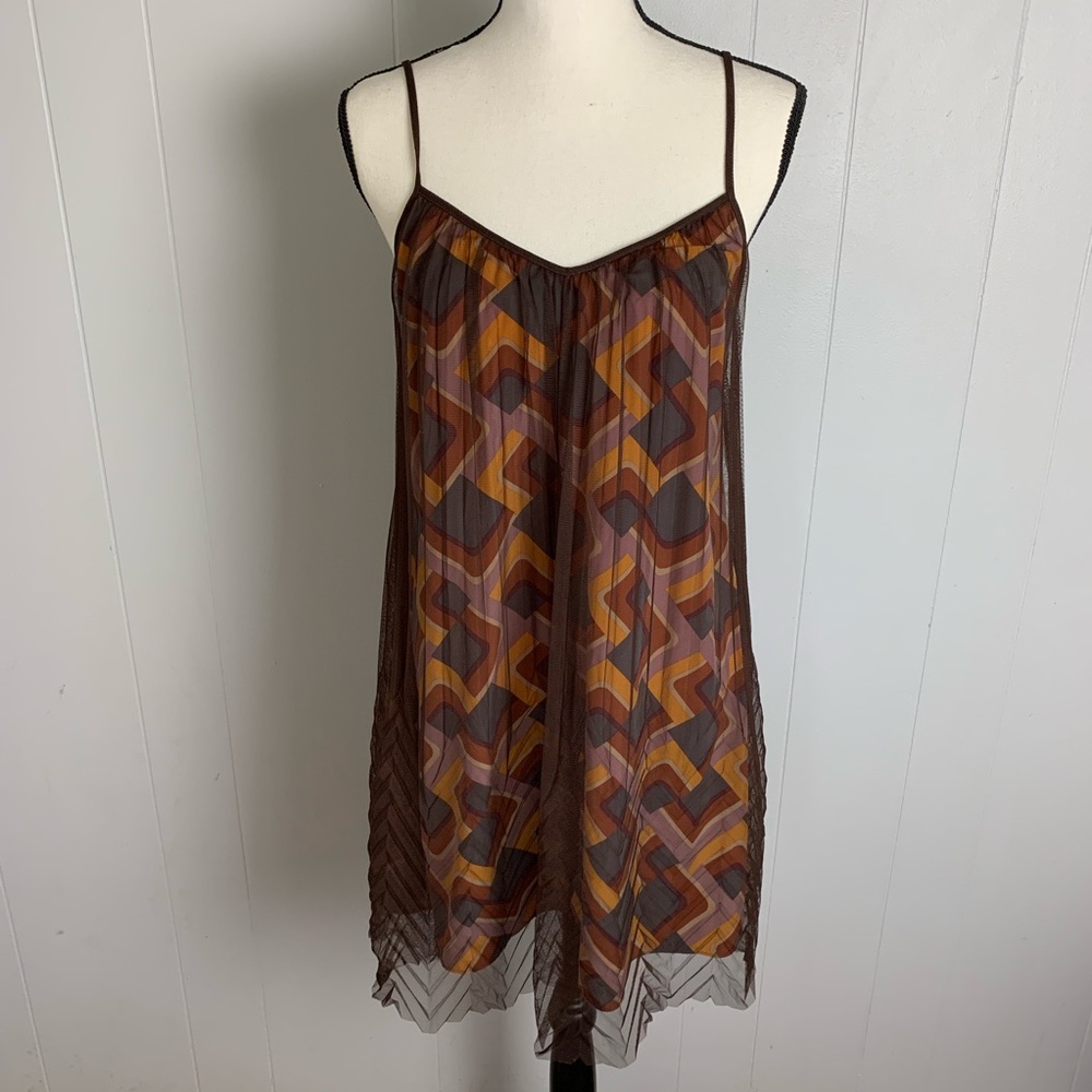 Cute Fossil Retro Patterned Dress-S